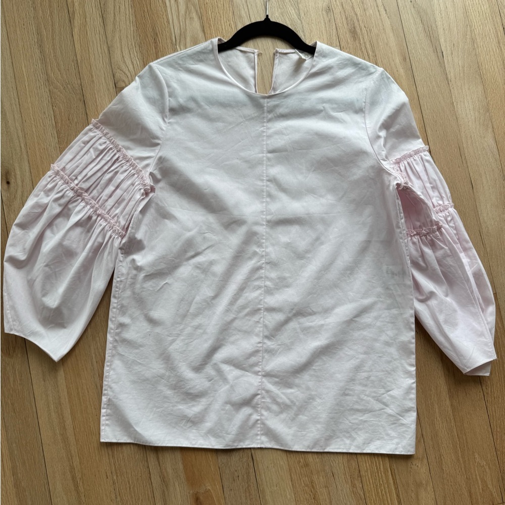 Chloe Ruffle Sleeve Pink Women's Top size 40